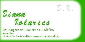 diana kolarics business card